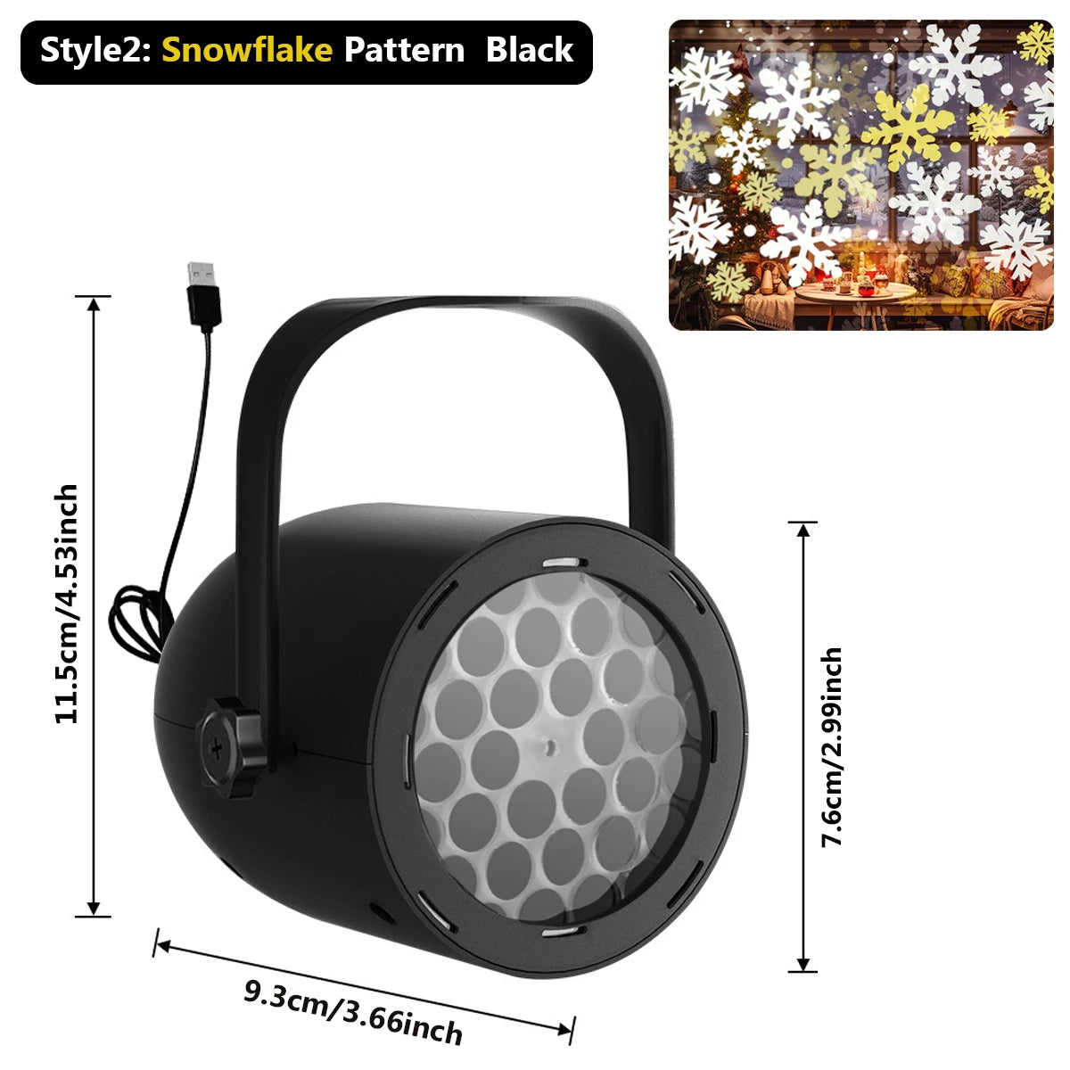 Projecteur de lumières de flocon de neige LED de noël pour jardin intérieur/extérieur Patio cour maison mur projecteur de vacances pour noël nouvel an
