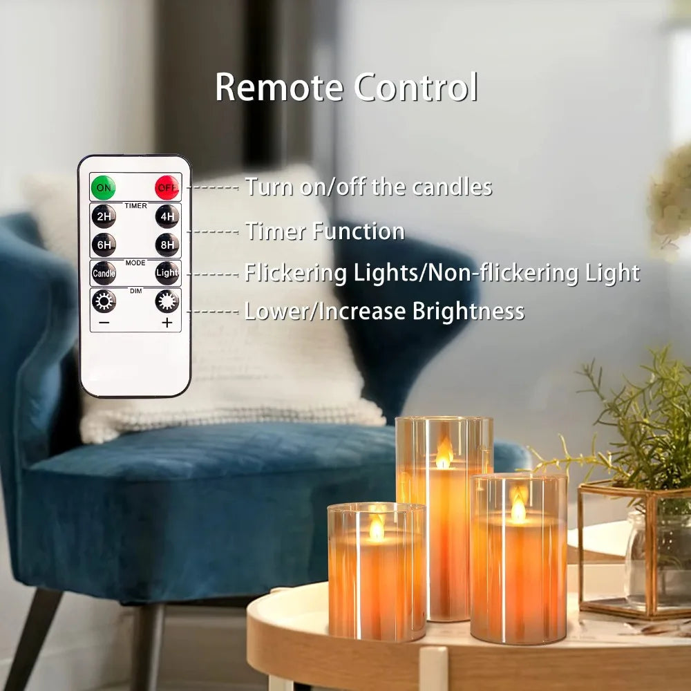 Lumina – Set 3 Bougies LED Sans Flamme | Flameless Candles