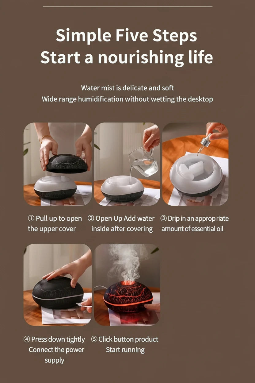 Solstice – Humidificateur Flamme Zen | Flame Aroma Humidifier