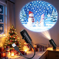 Christmas Projector Light Flexible Xmas Snow Santa Pattern Projection Lamp for Car Bedroom Party Holiday Decoration 4/6/10‑Pack
