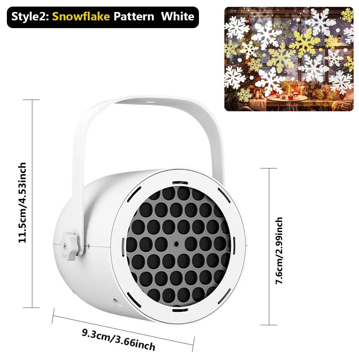Projecteur de lumières de flocon de neige LED de noël pour jardin intérieur/extérieur Patio cour maison mur projecteur de vacances pour noël nouvel an