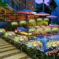 Lumières solaires LED en forme de feux d'artifice, imperméables, pour la décoration extérieure du jardin, pelouse, allée, lumière solaire extérieure, lumière de Noël pour le jardin
