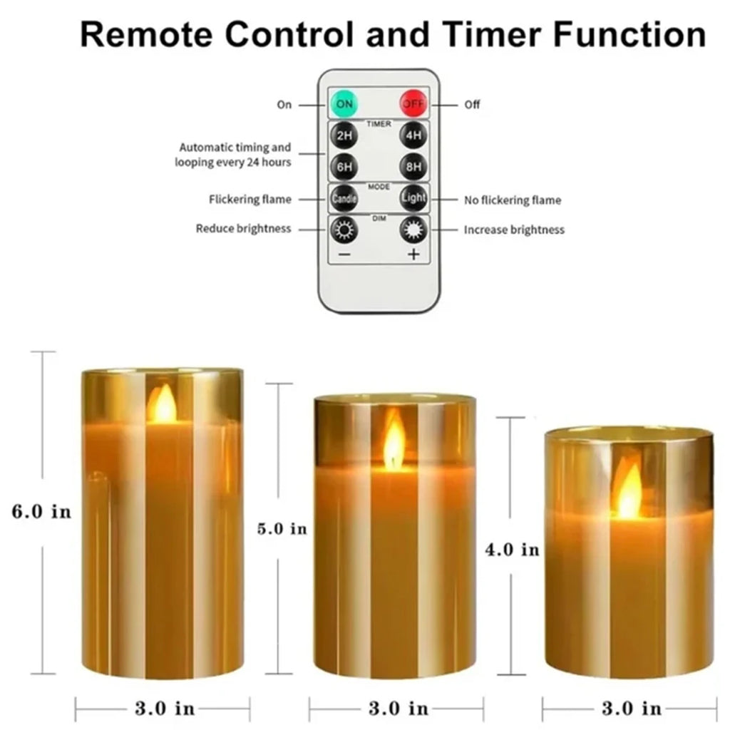 Lumina – Set 3 Bougies LED Sans Flamme | Flameless Candles