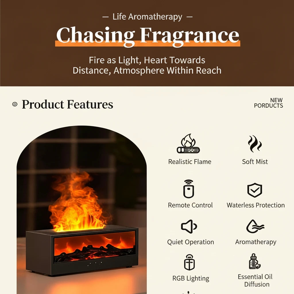 Ember – Diffuseur Flamme & Arômes | Flame Aroma Diffuser