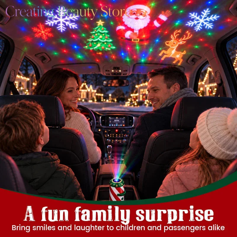 Projecteur de Noël pour voiture : apportez la magie des fêtes sur la route, projecteur de Noël portable pour voiture.