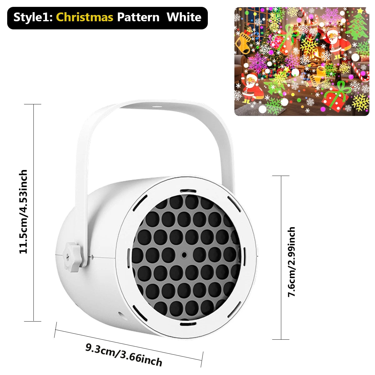 Projecteur de lumières de flocon de neige LED de noël pour jardin intérieur/extérieur Patio cour maison mur projecteur de vacances pour noël nouvel an