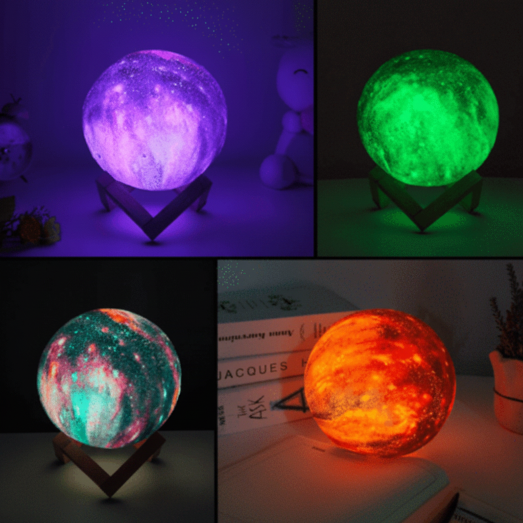 3D Printing Moon Lamp Galaxy Moon Light with Remote Control